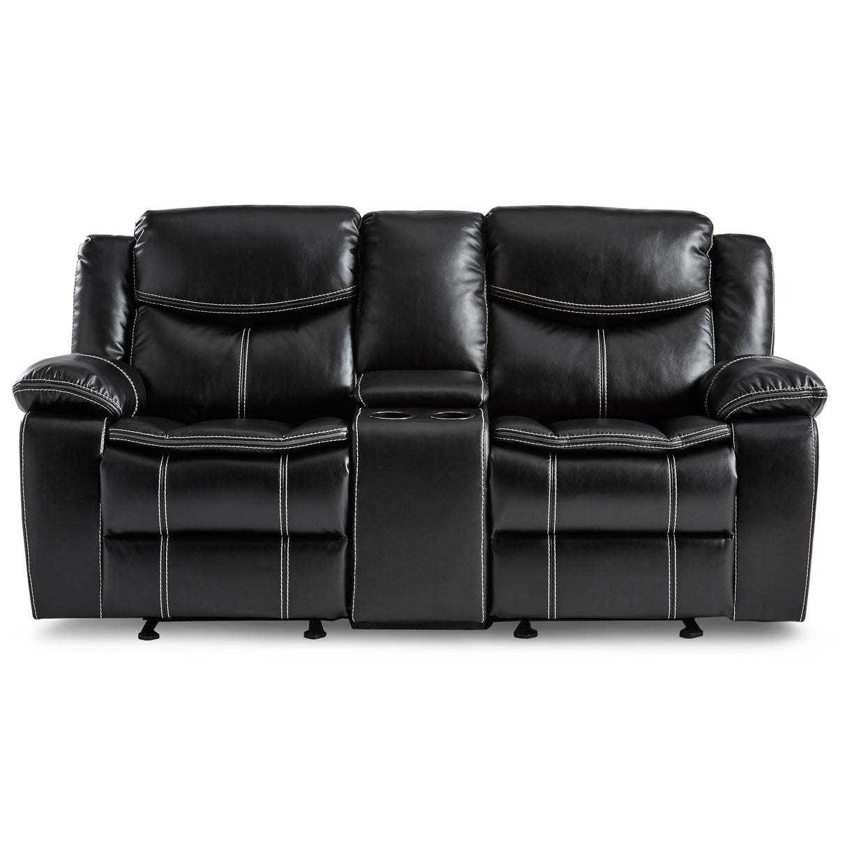 Bastrop Black Reclining Loveseat