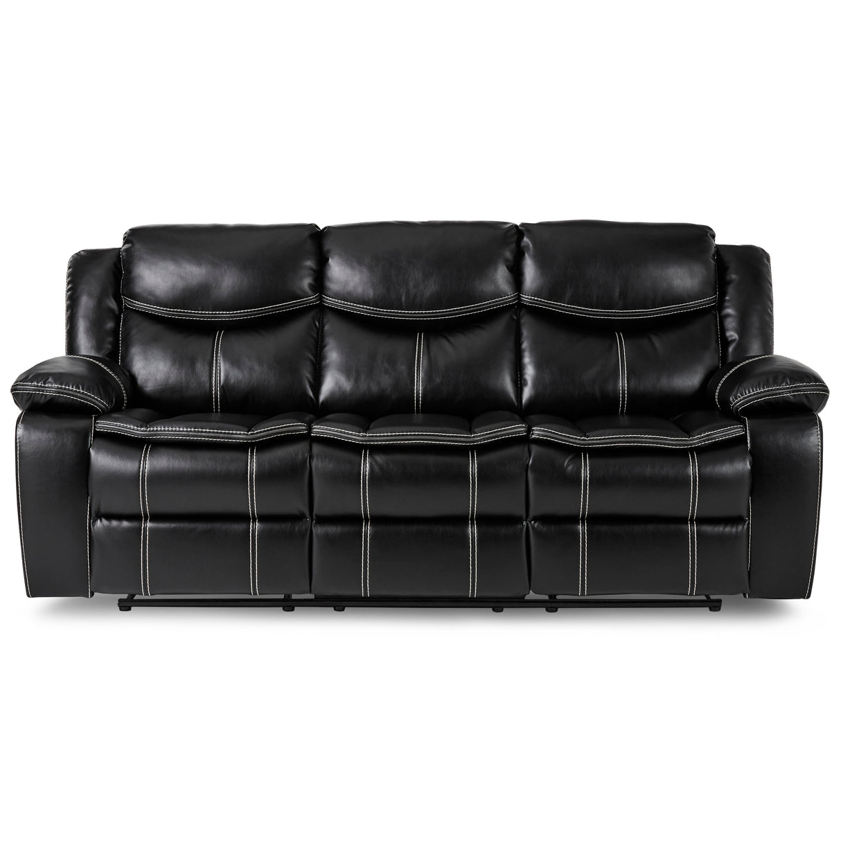 Bastrop Black Reclining Sofa