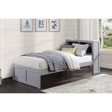 Orion Gray Twin Bookcase Bed