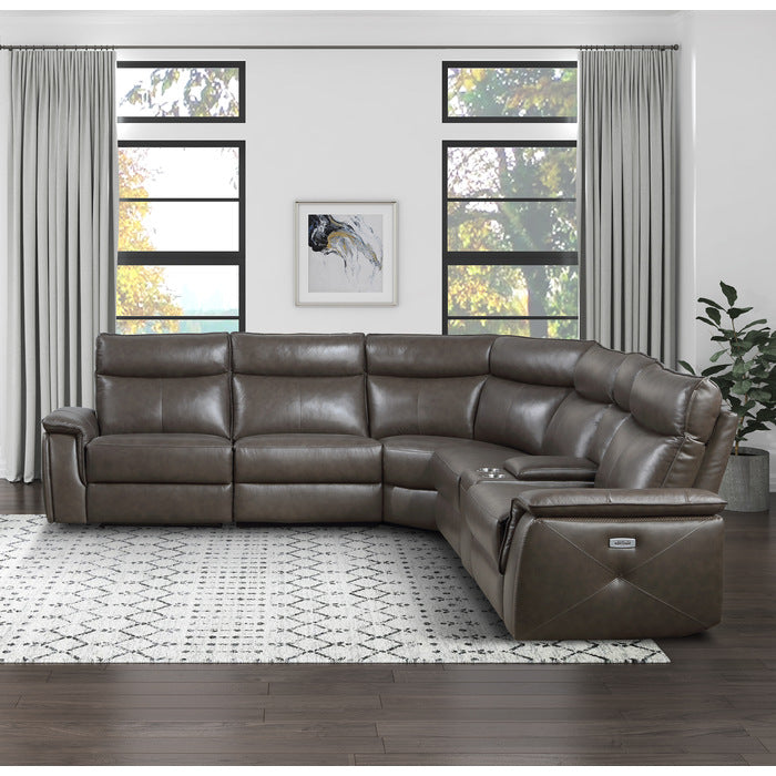 Maroni 6-Piece Modular Power Reclining Sectional With Headrests