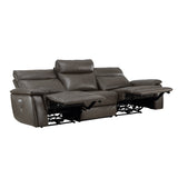 Maroni Power Double Reclining Sofa With Headrests