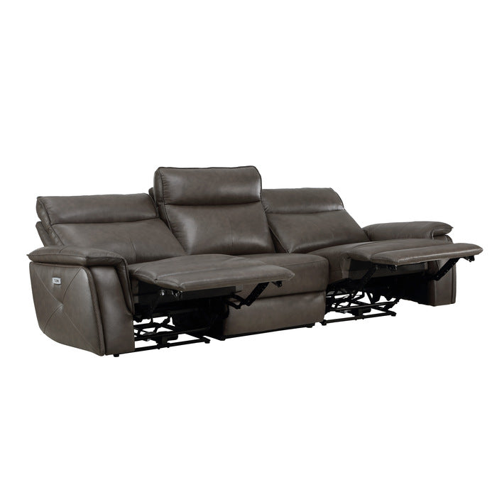 Maroni Power Double Reclining Sofa With Headrests