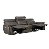 Maroni Power Double Reclining Sofa With Headrests
