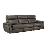 Maroni Power Double Reclining Sofa With Headrests
