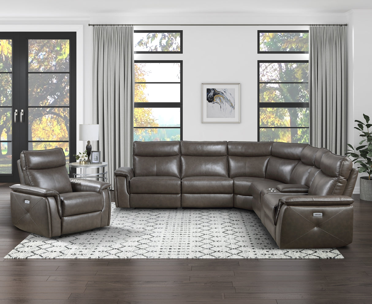 Maroni 6-Piece Modular Power Reclining Sectional With Headrests