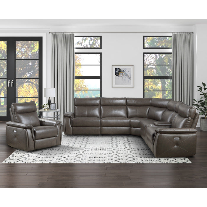 Maroni 6-Piece Modular Power Reclining Sectional With Headrests