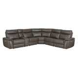 Maroni 6-Piece Modular Power Reclining Sectional With Headrests