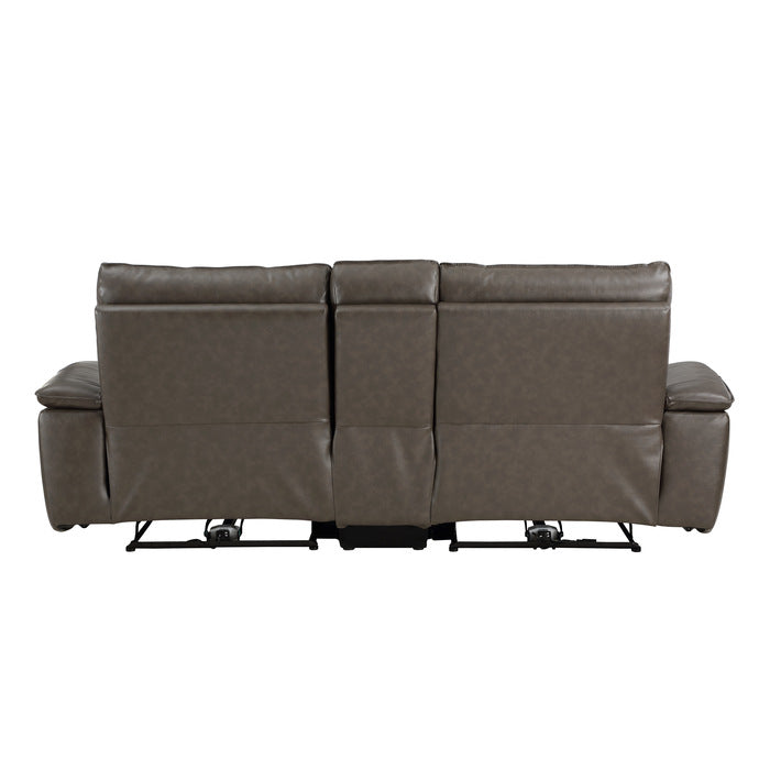 Maroni Power Double Reclining Love Seat With Center Console And Headrests