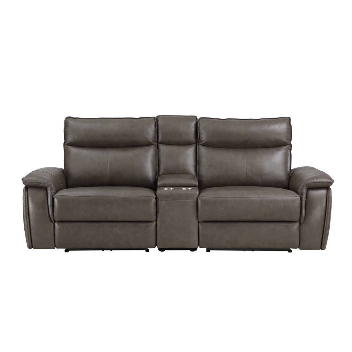 Maroni Power Double Reclining Love Seat With Center Console And Headrests