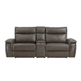 Maroni Power Double Reclining Love Seat With Center Console And Headrests