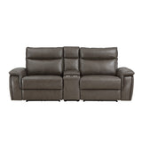 Maroni Power Double Reclining Love Seat With Center Console And Headrests