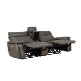 Maroni Power Double Reclining Love Seat With Center Console And Headrests