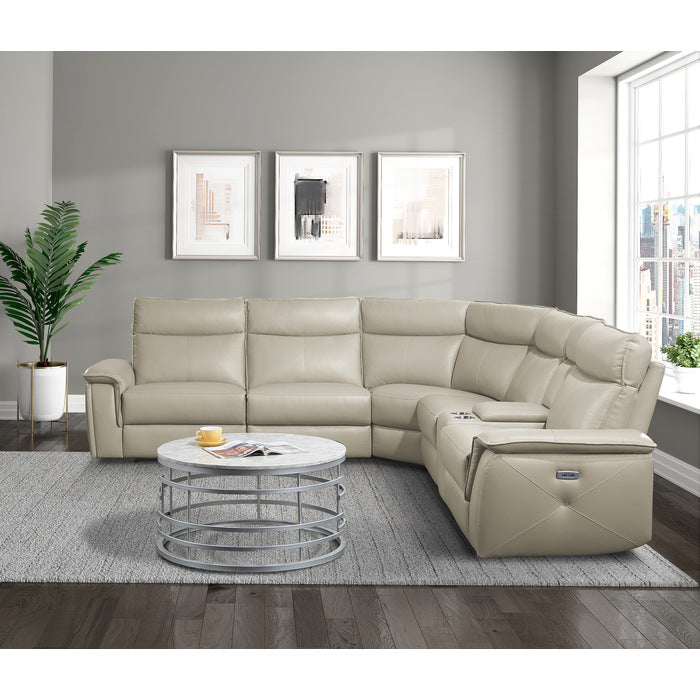 Maroni 6-Piece Modular Power Reclining Sectional With Headrests