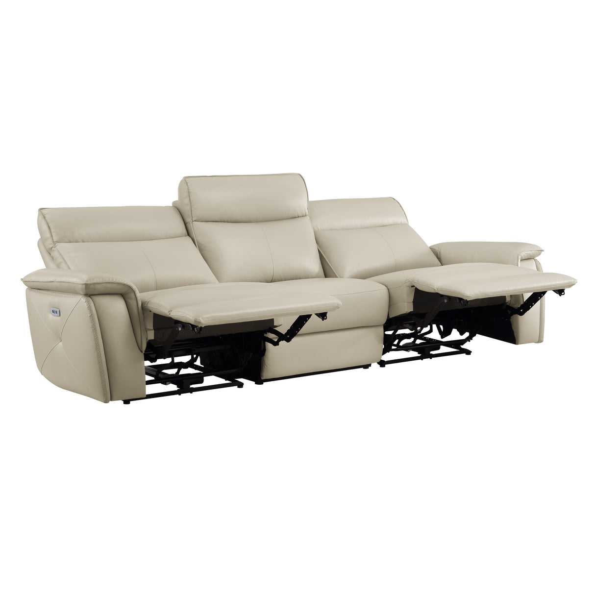 Maroni Power Double Reclining Sofa With Headrests