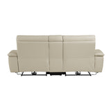 Maroni Power Double Reclining Love Seat With Center Console And Headrests