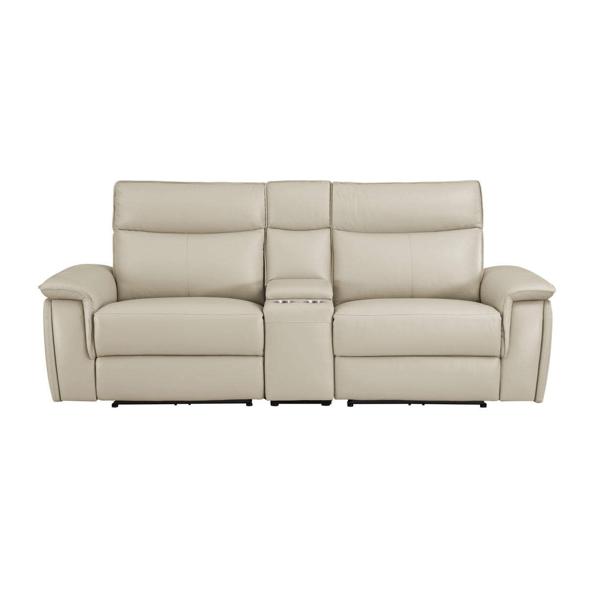 Maroni Power Double Reclining Love Seat With Center Console And Headrests
