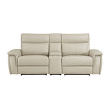 Maroni Power Double Reclining Love Seat With Center Console And Headrests
