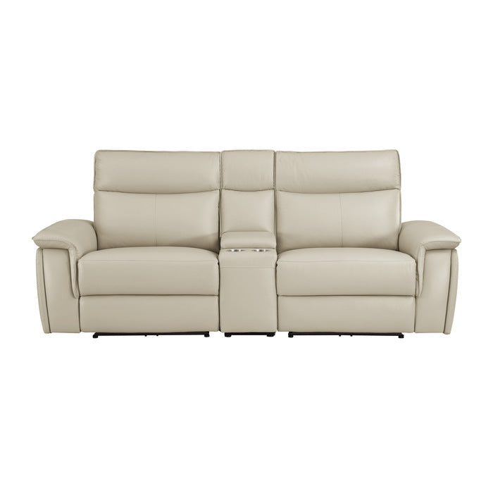 Maroni Power Double Reclining Love Seat With Center Console And Headrests
