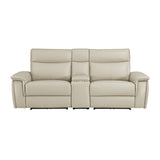 Maroni Power Double Reclining Love Seat With Center Console And Headrests
