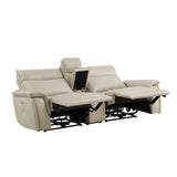 Maroni Power Double Reclining Love Seat With Center Console And Headrests