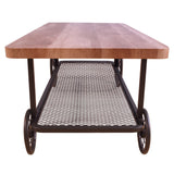 Francie Oak & Antique Gray Finish Coffee Table