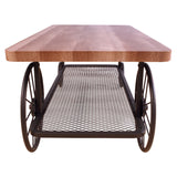 Francie Oak & Antique Gray Finish Coffee Table