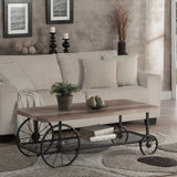 Francie Oak & Antique Gray Finish Coffee Table
