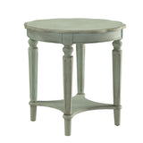 Fordon French Antique Green Finish End Table