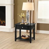 Malachi Black Finish End Table