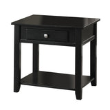 Malachi Black Finish End Table