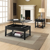 Malachi Black Finish End Table