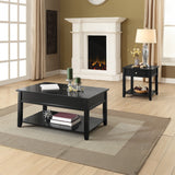 Malachi Black Finish End Table