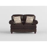 Milford Exposed Wood Feet With Espresso Love Seat
