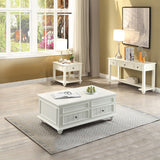 Natesa White Washed Finish End Table