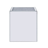 Malish Clear Glass, Mirrored & Faux Diamonds End Table