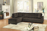 Emilio Exposed Feet With Faux Wood 2-Piece Reversible Sectional Chaise
