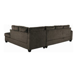 Emilio Exposed Feet With Faux Wood 2-Piece Reversible Sectional Chaise