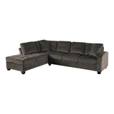 Emilio Exposed Feet With Faux Wood 2-Piece Reversible Sectional Chaise