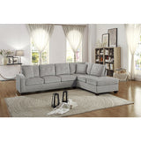 Emilio Exposed Feet With Faux Wood 2-Piece Reversible Sectional Chaise