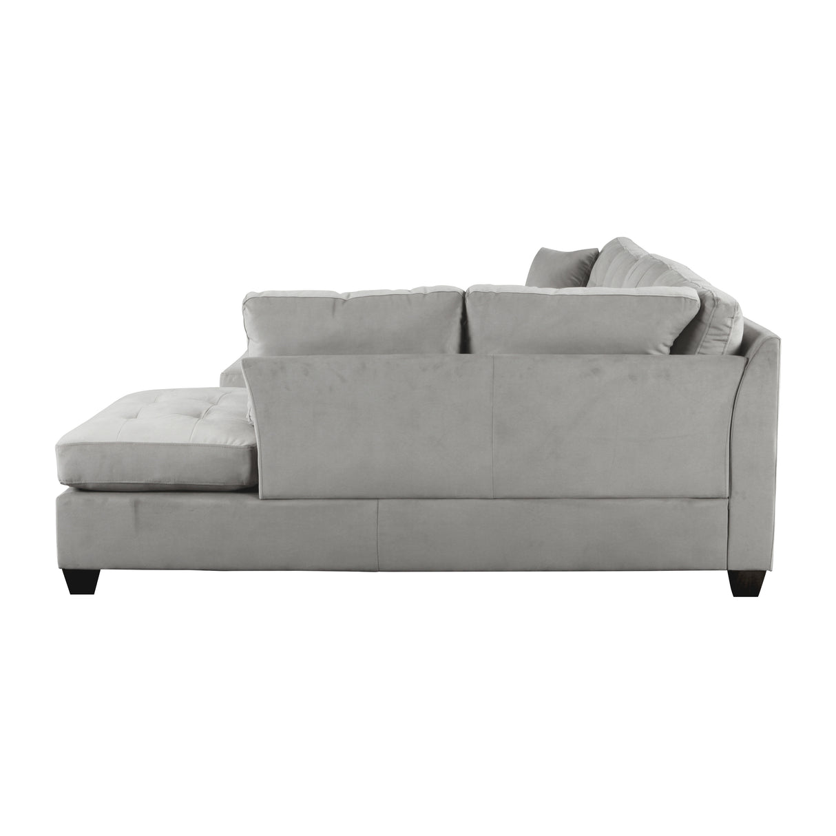 Emilio Exposed Feet With Faux Wood 2-Piece Reversible Sectional Chaise