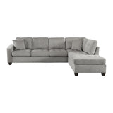 Emilio Exposed Legs With Brown 3-Piece Reversible Sectional Ottoman