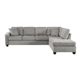 Emilio Exposed Feet With Faux Wood 2-Piece Reversible Sectional Chaise
