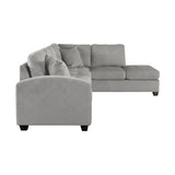 Emilio Exposed Feet With Faux Wood 2-Piece Reversible Sectional Chaise