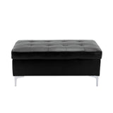 Barrington Exposed Metal Legs With Silver 3-Piece Sectional Right Chaise And Ottoman