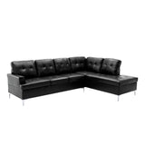 Barrington Exposed Metal Feet With Silver 2-Piece Sectional Right Chaise