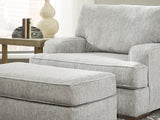 Mercado Pewter Sofa, Oversized Chair And Ottoman