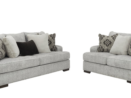 Mercado Pewter Sofa And Loveseat