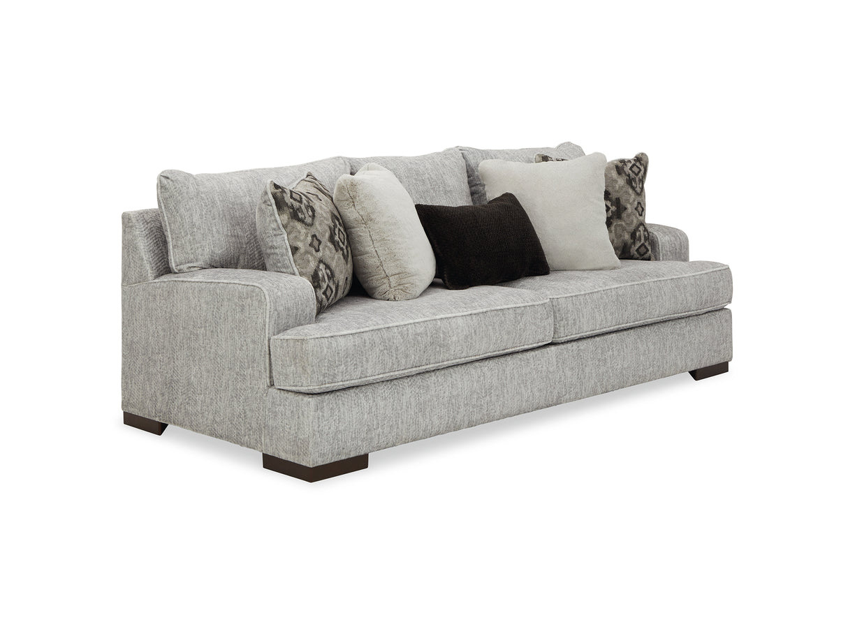 Mercado Pewter Sofa, Oversized Chair And Ottoman