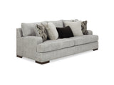 Mercado Pewter Sofa, Oversized Chair And Ottoman