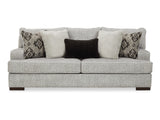 Mercado Pewter Sofa, Oversized Chair And Ottoman